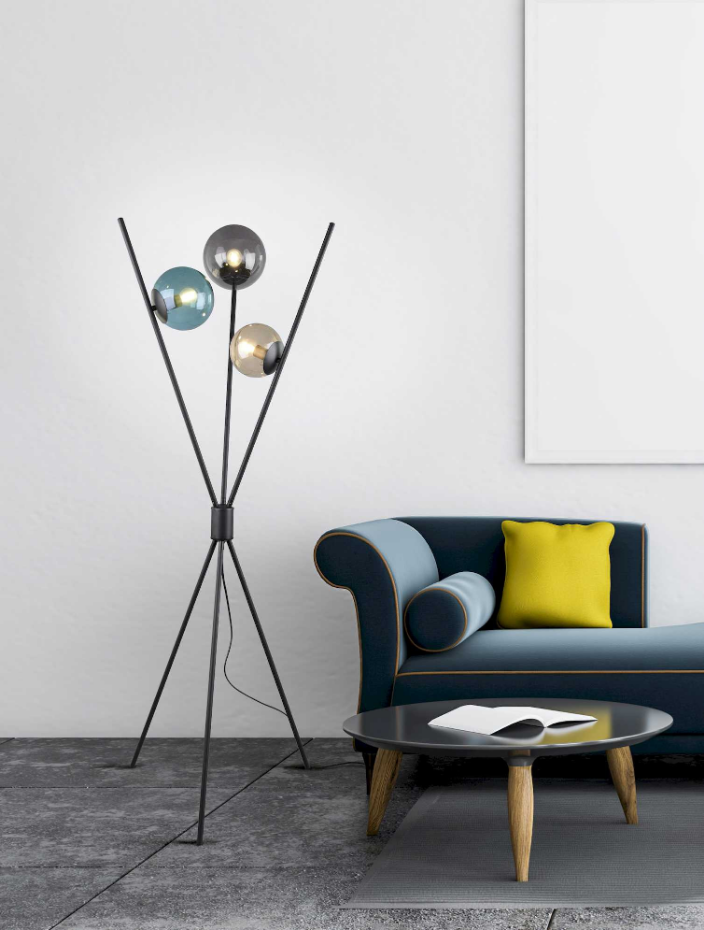 Lampadaire design en métal, LANCE