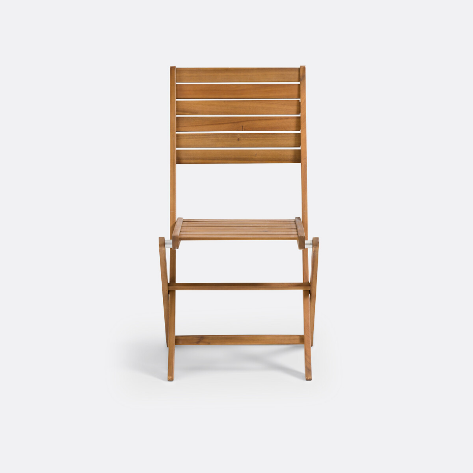 Lot de 2 chaises de jardin en acacia, Napli