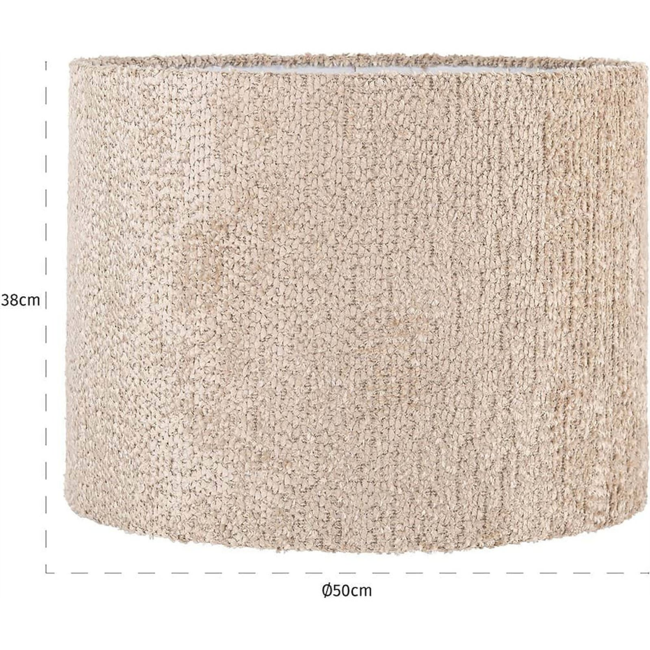 Abat-jour rond en polyester effet texturé