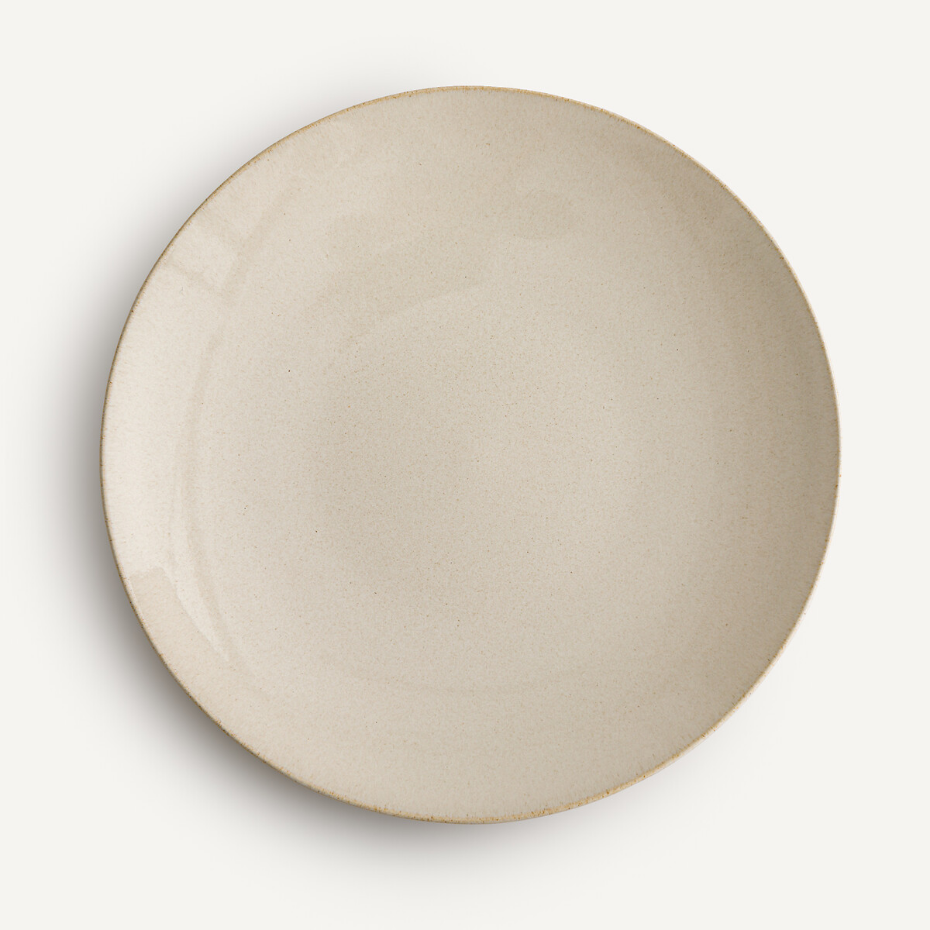 Lot de 4 assiettes plates en grès émaillé, BENN