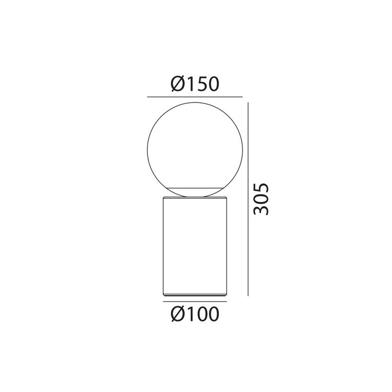 Lampe De Chevet Tactile Lobb Boule Verre Et Laiton Mat