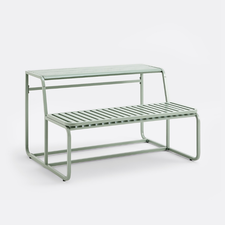 Banc-table de jardin en métal acier, TALIA