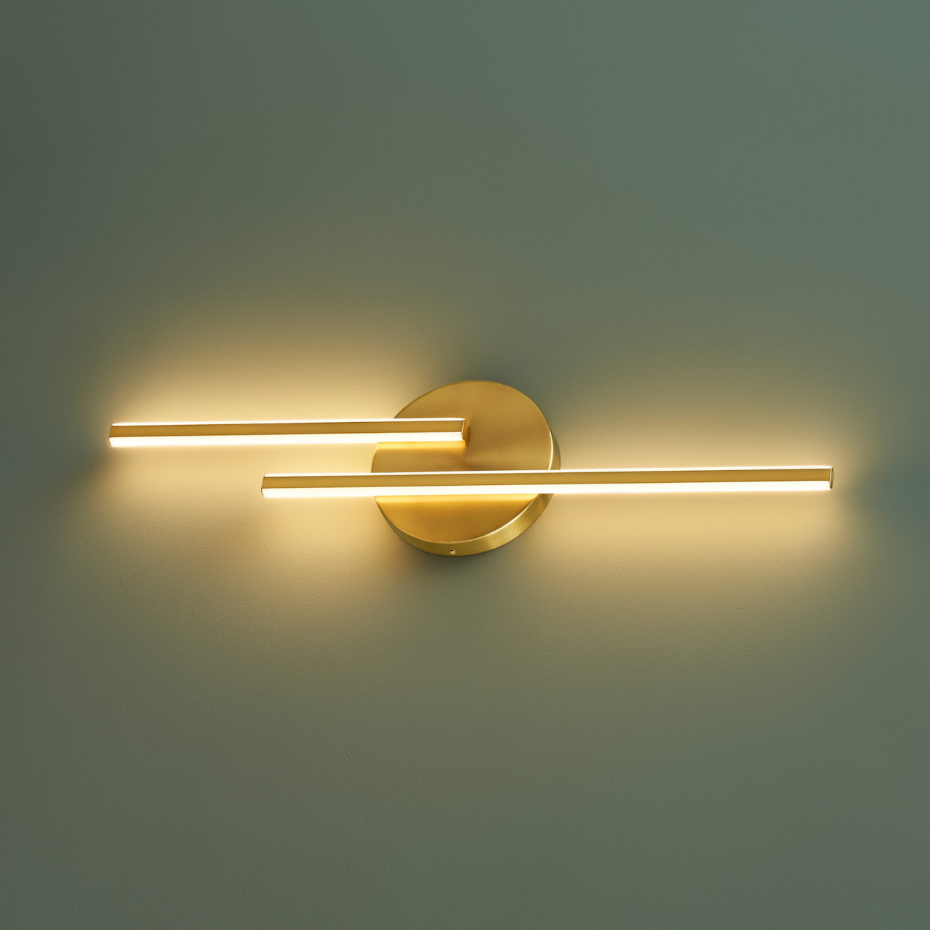 Applique LED minimaliste dorée - PIA