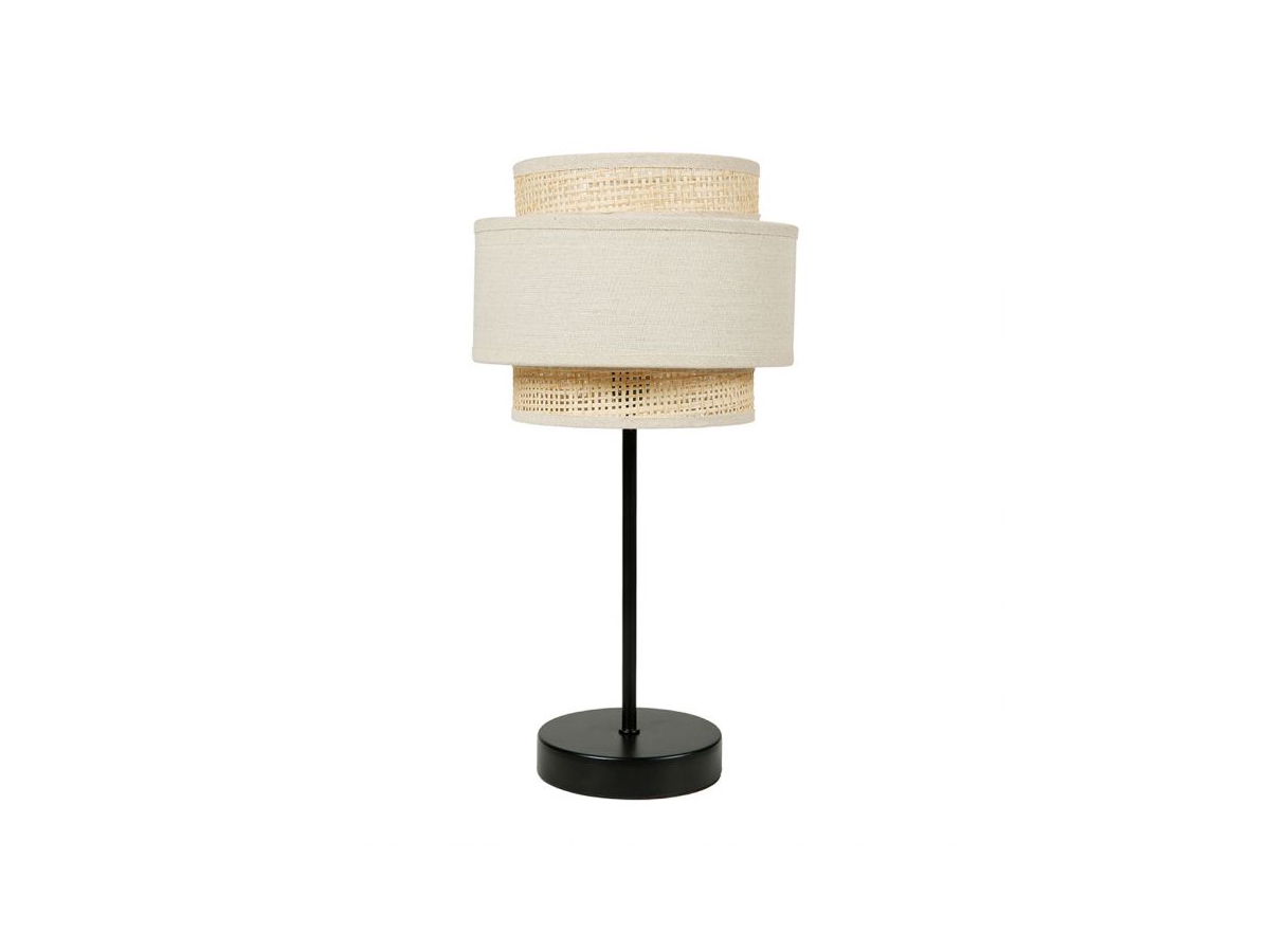 Lampe Abat-Jour 3 Niveaux Effet Rotin - Ostaria