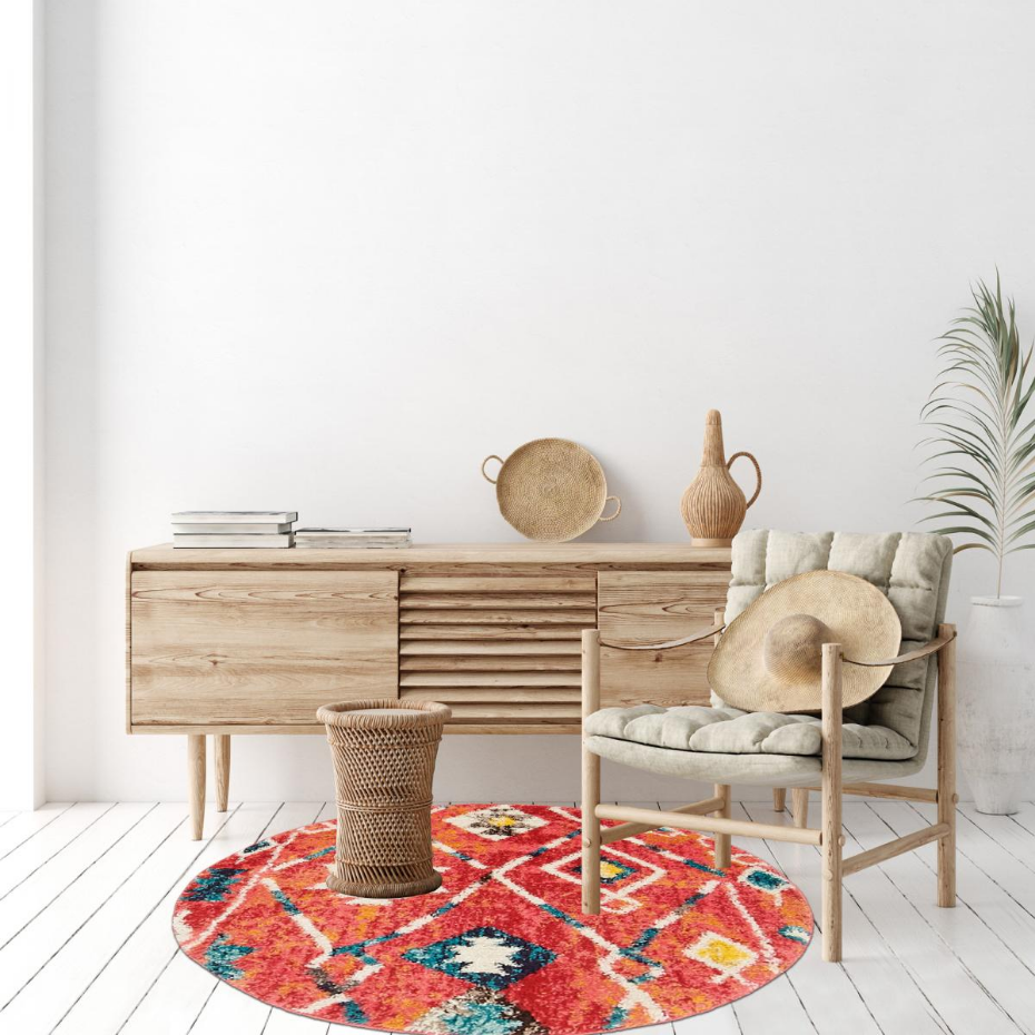 Tapis berbère tissé motifs tribaux LYN5 OURIKA B