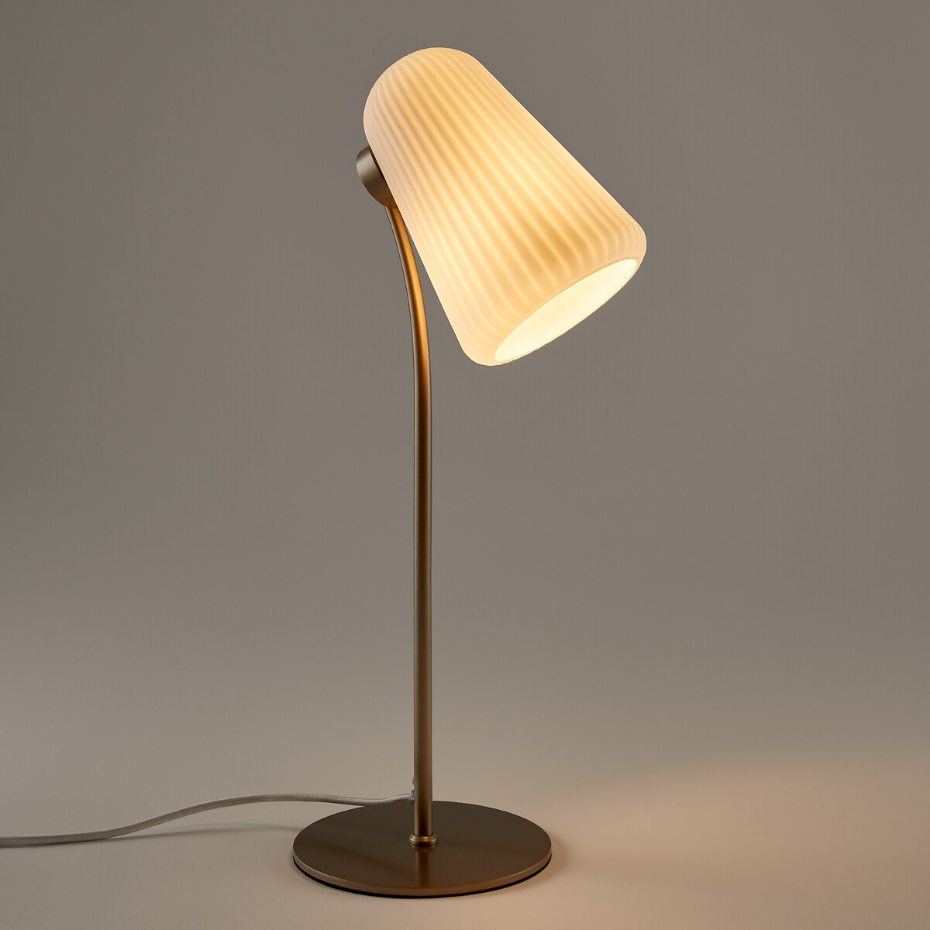 Lampe opaline cannelée, Fosca
