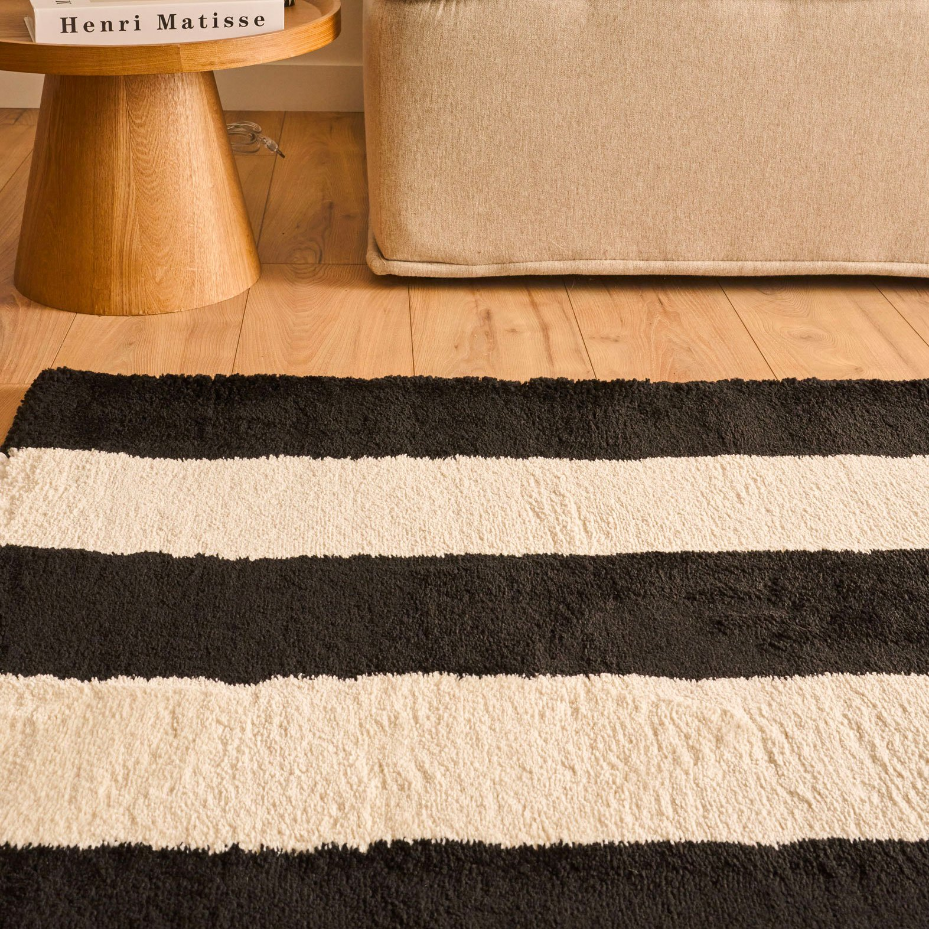 Tapis bicolore à rayures GROOVY