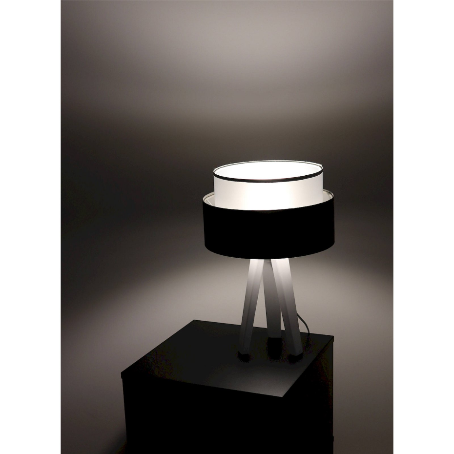 Lampe à poser ronde en PVC abat-jour  Duo ellegant