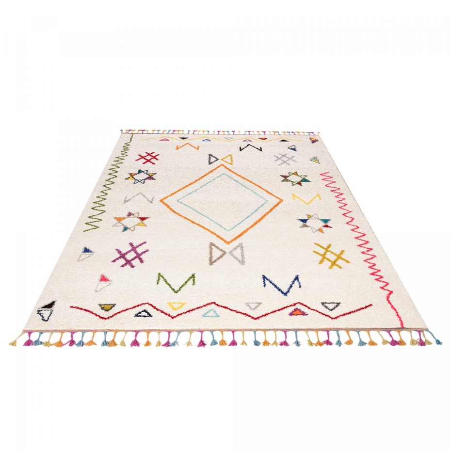 Tapis berbère tissé motif ethnic LYN5 JADIDA