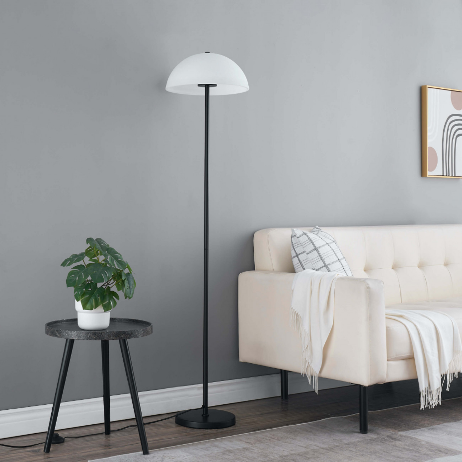 Lampadaire moderne à cloche en verre - MELITO
