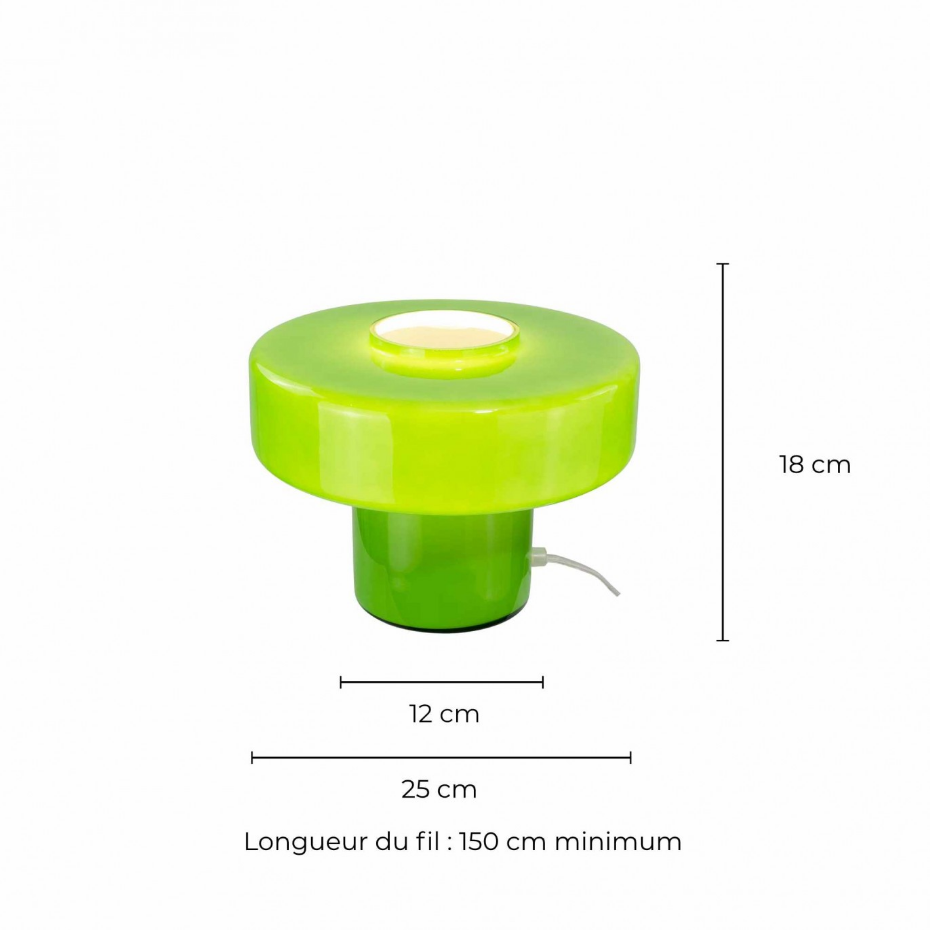 Lampe à poser en verre, FOZA