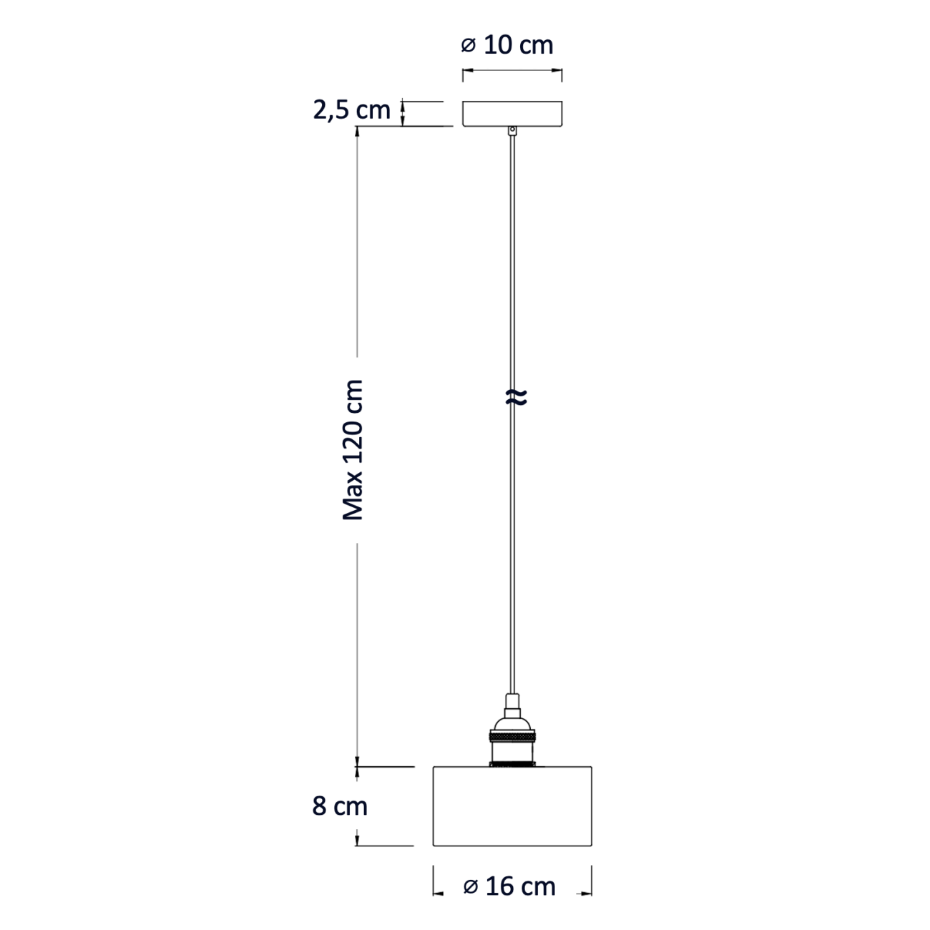 Petite suspension en béton brut - LIKO