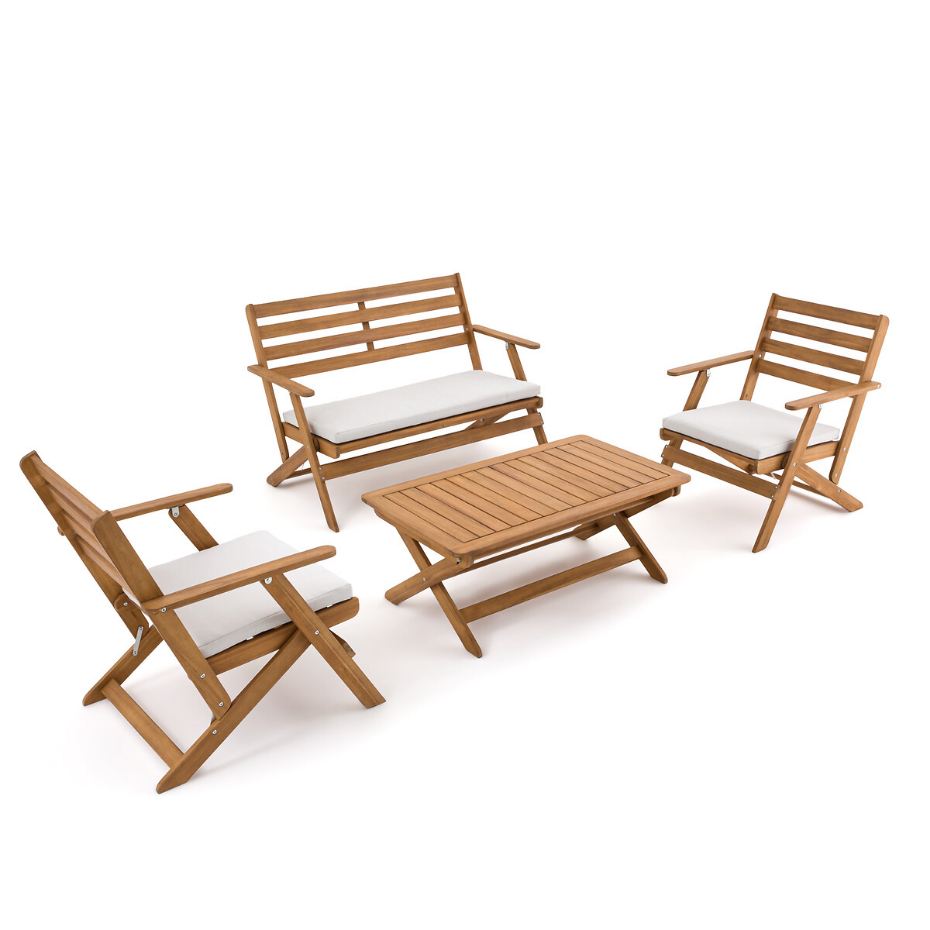 Salon de jardin pliant en acacia, Solara