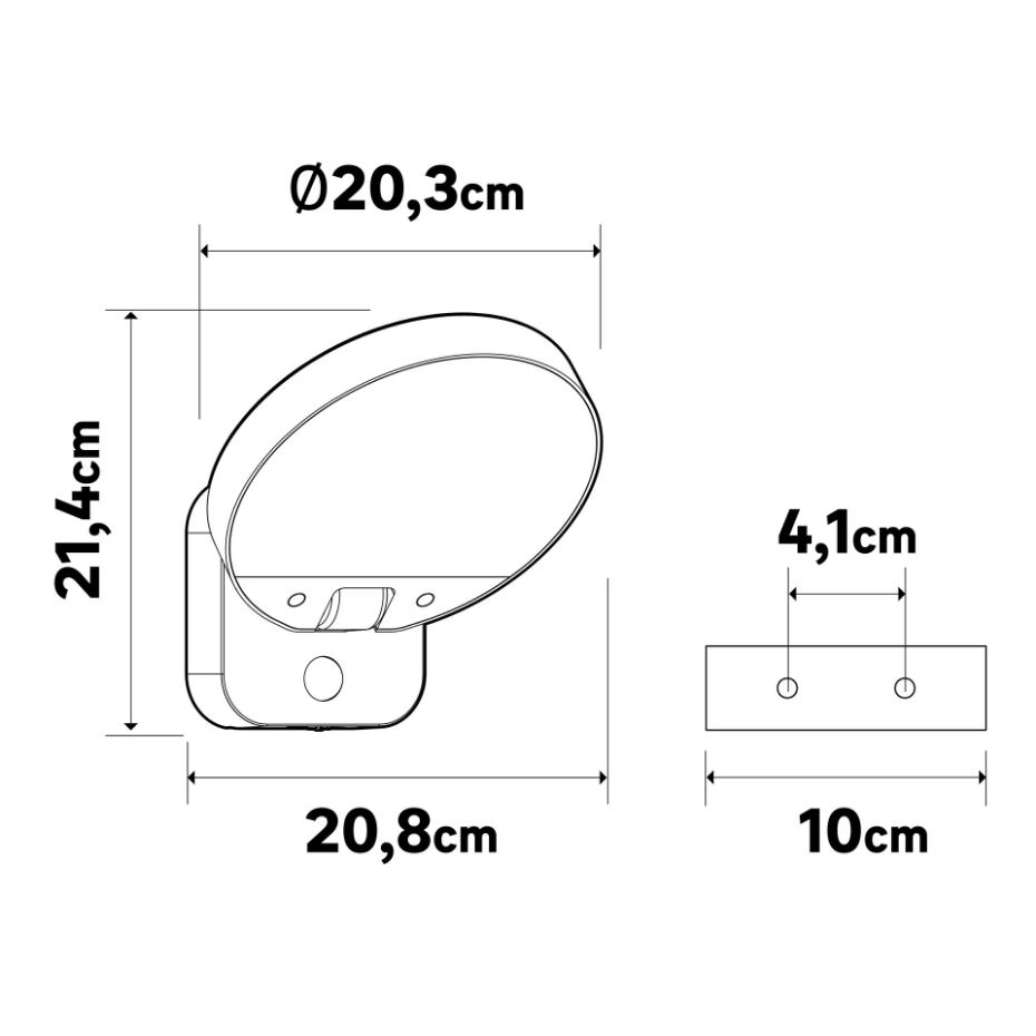 Applique solaire avec détecteur, FASNIA