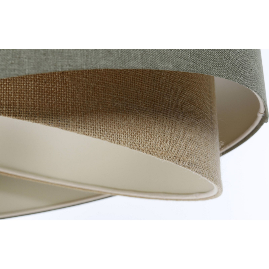 Suspension en tissu et chanvre rond Boho