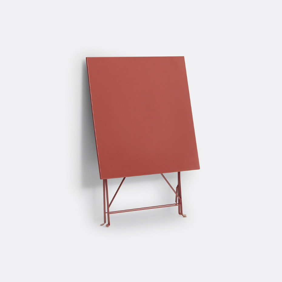 Table pliante carrée en métal fer, Ozevan