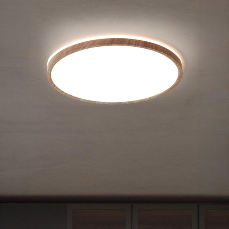 Plafonnier led 40W imitation bois clair Osona