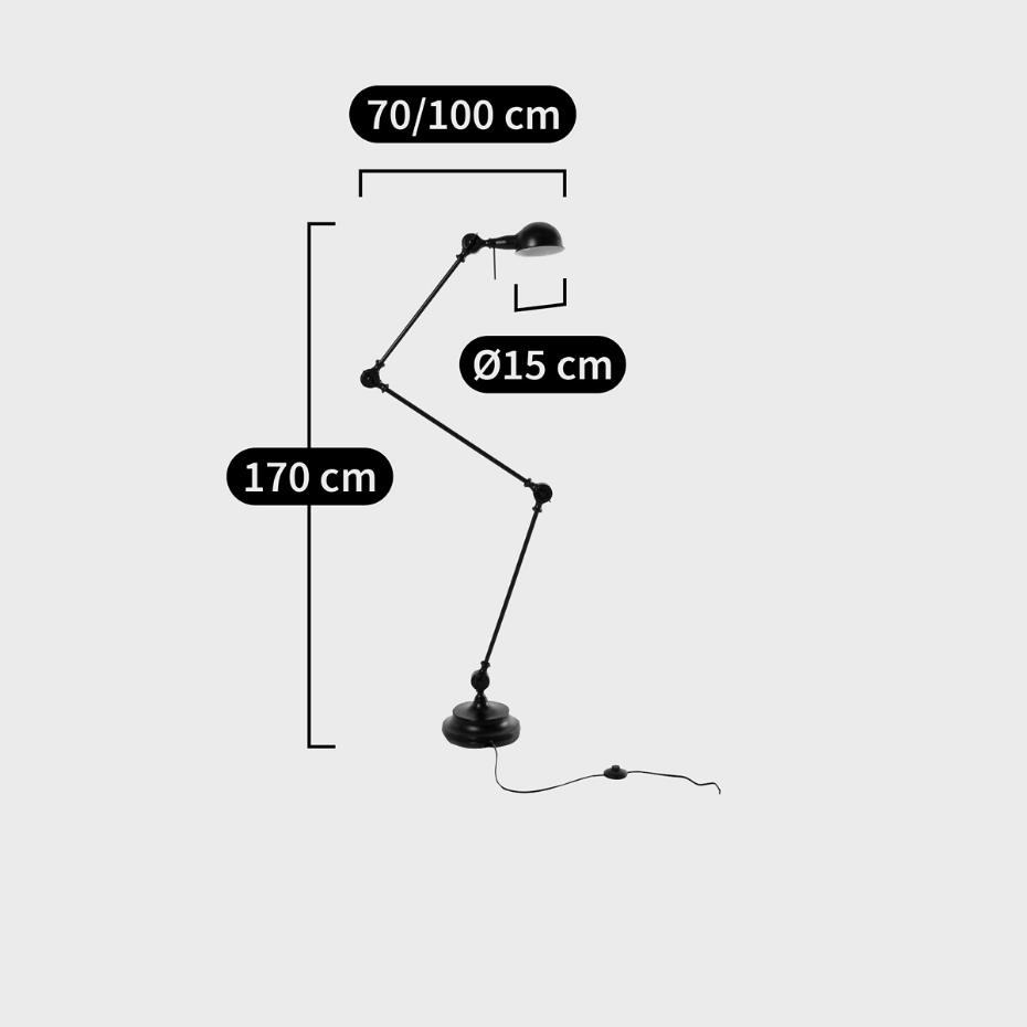 Lampadaire métal acier, Kikan