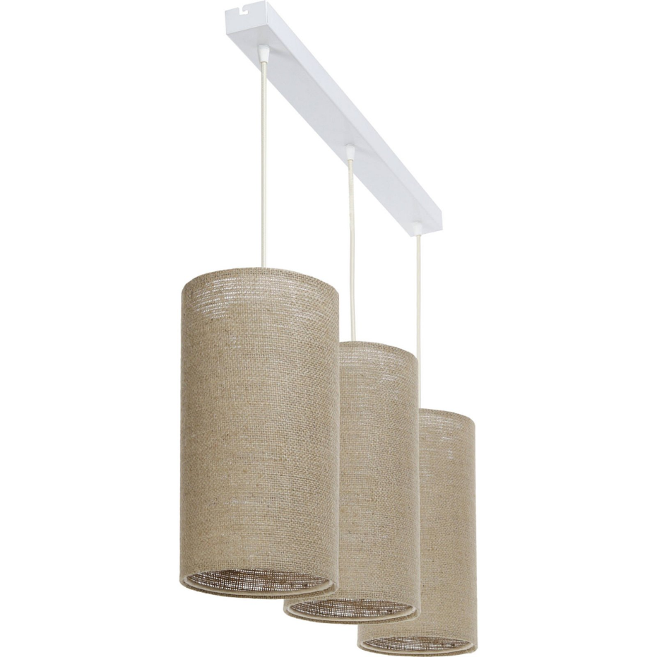 Suspension rectangulaire en tissu compatible LED Boho Elegant