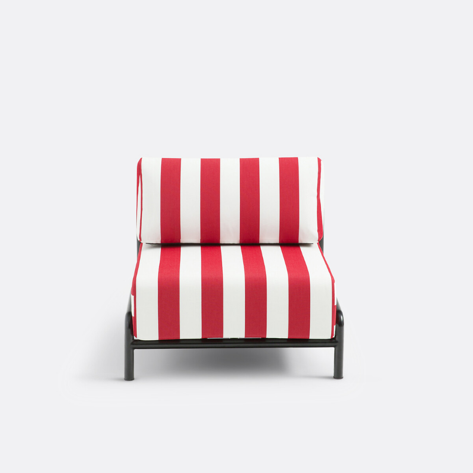 Fauteuil bas de jardin métal acier, Thomes