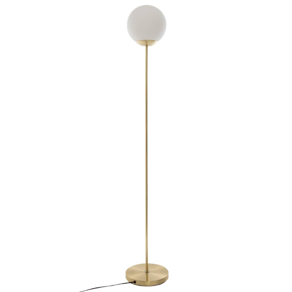 Lampadaire métal et verre dépoli DRIS