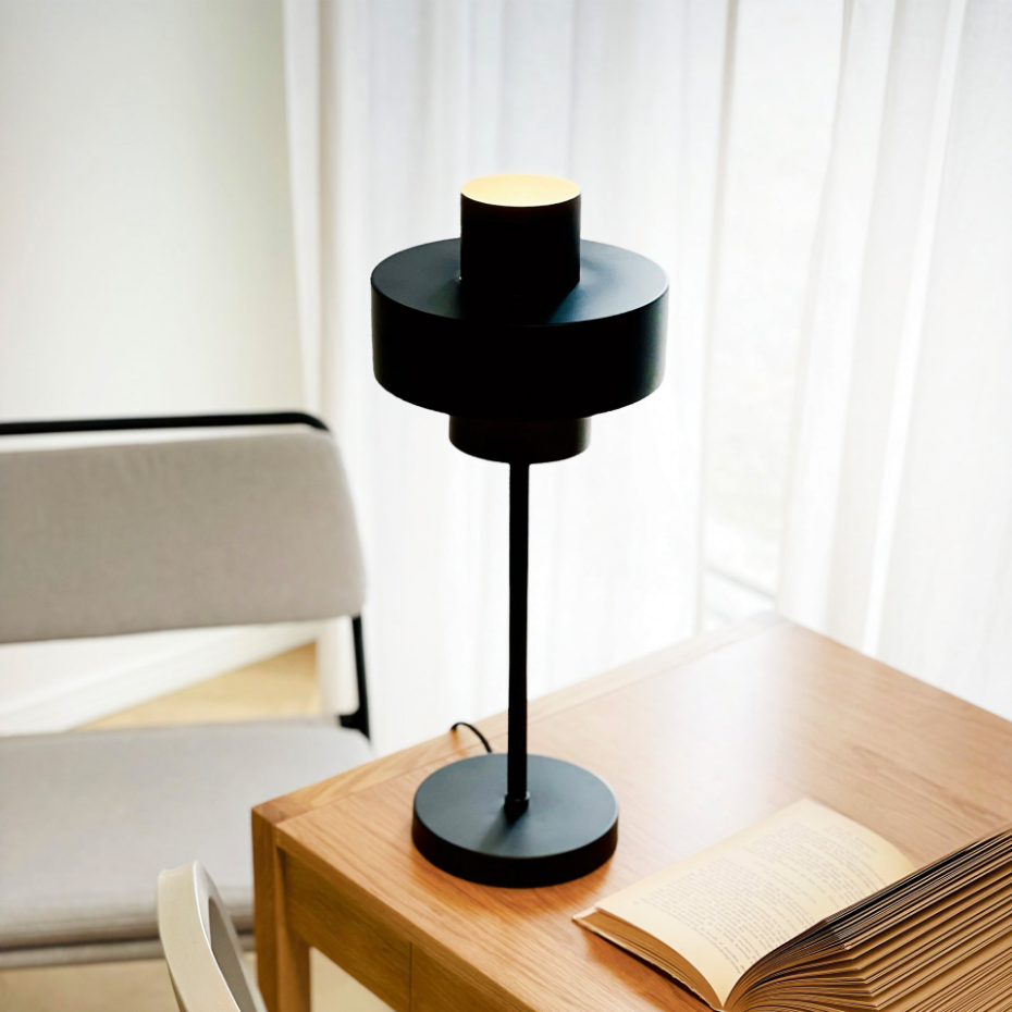 Lampe à poser en métal noir STOKE