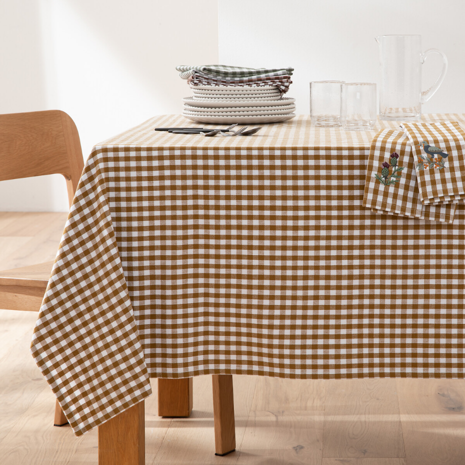 Nappe carreaux coton lavé tissé teint Bethany