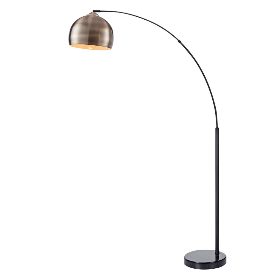 Lampadaire Intérieur Arc Métal avec base marbre, ARQUER