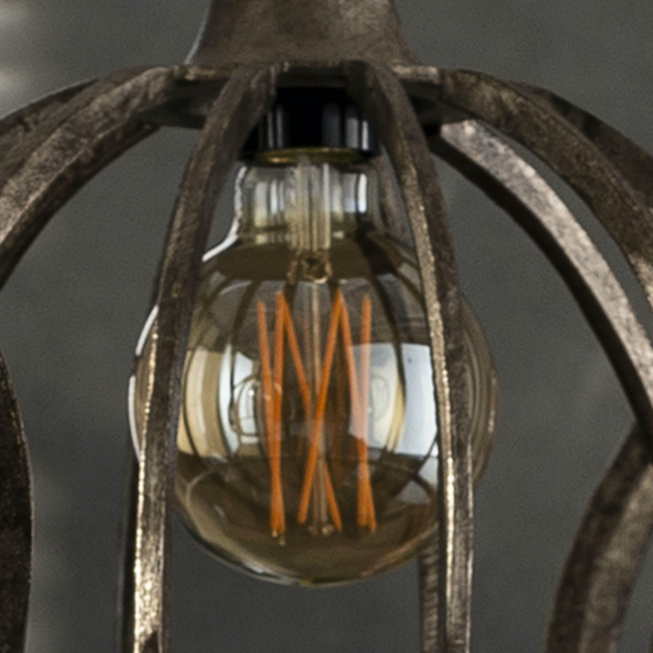 Ampoule globe 9,5 cm ambré LED filament lumière chaude (E27)