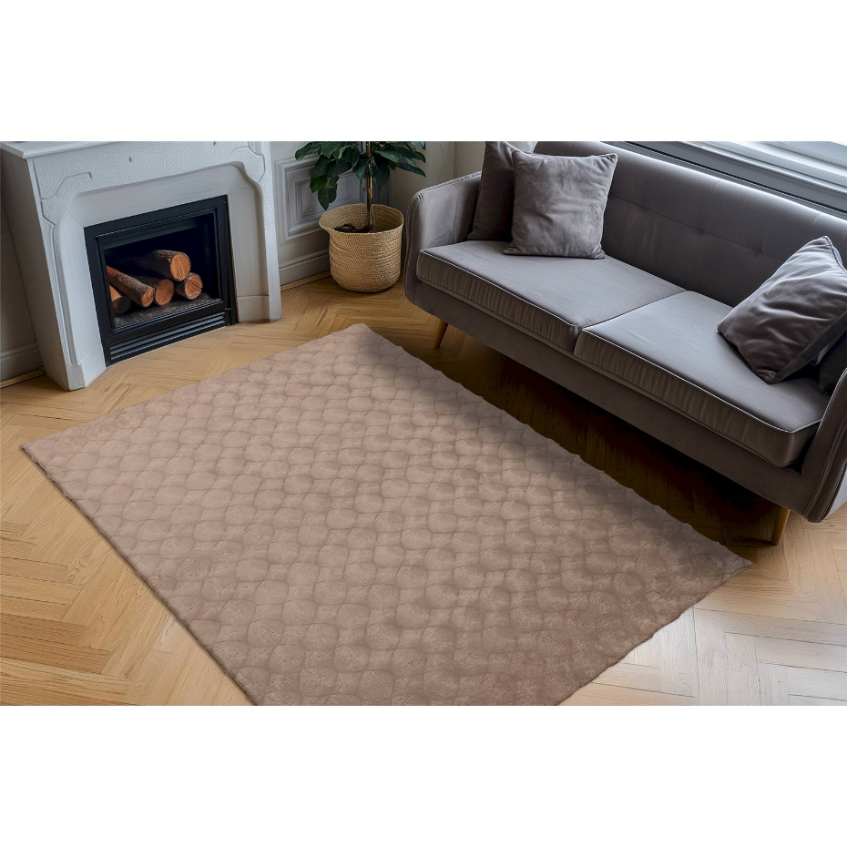 Tapis shaggy en polyester rectangulaire