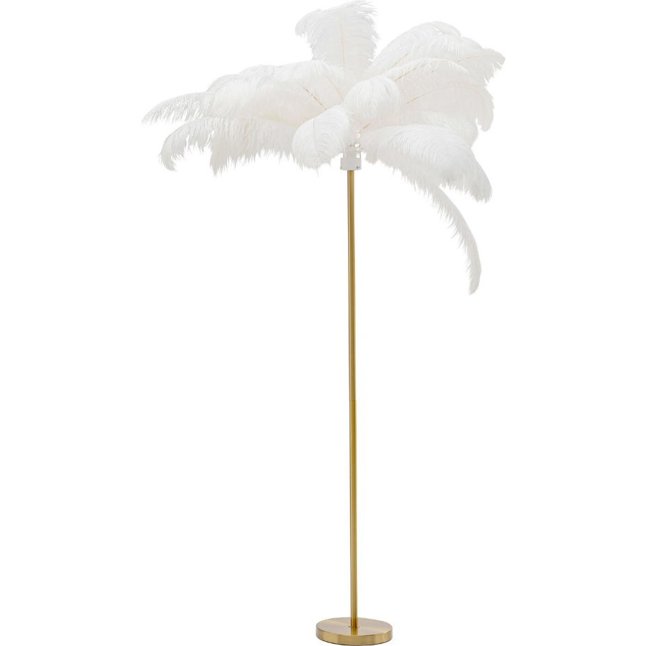 Lampadaire plumes 165cm marron