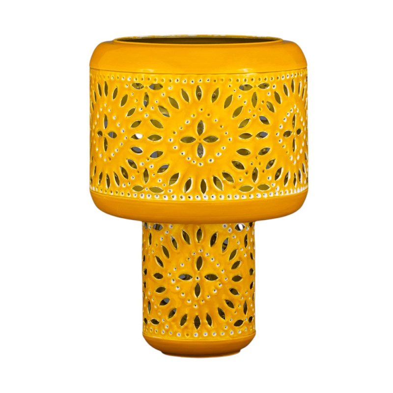 Lampe à poser métal émaillé safran Nora