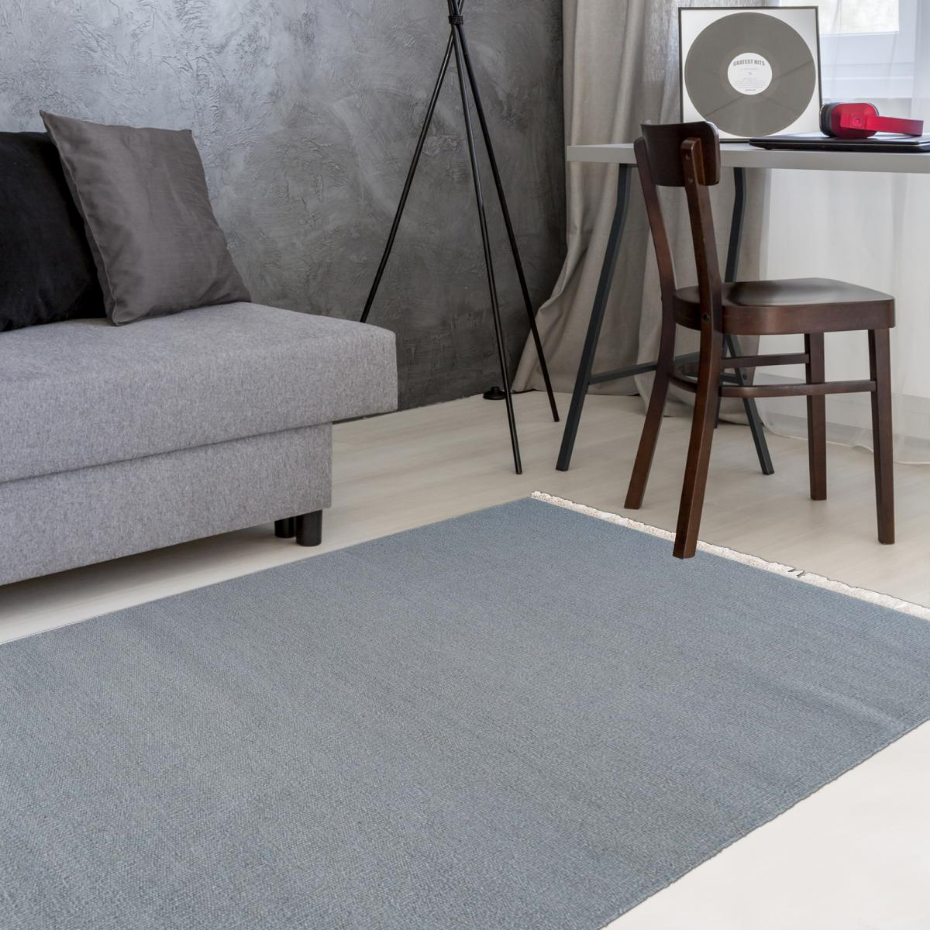 Tapis kilim fait main en laine motif uni LYN12 BAYA IBAY