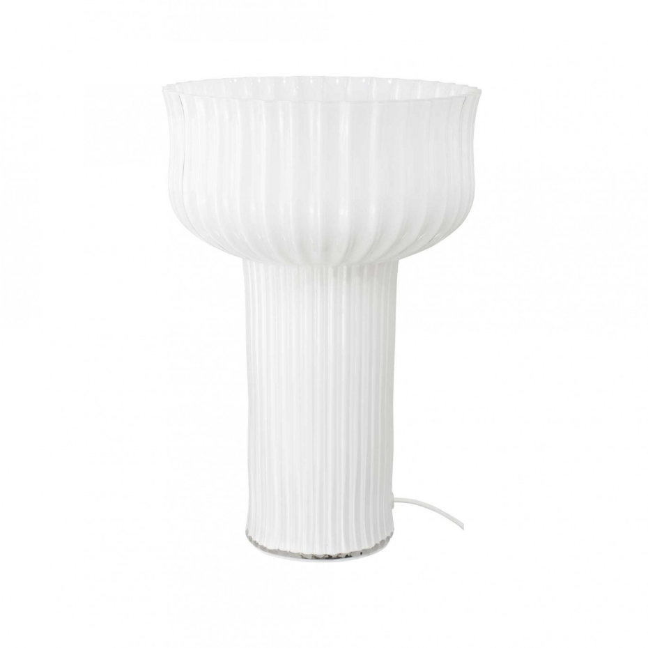 Lampe à poser en verre strié, NEMONE