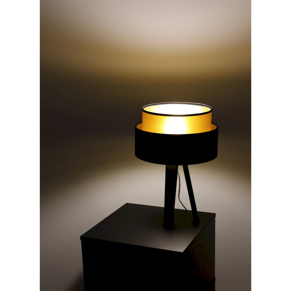 Lampe à poser en tissu rond Duo ellegant