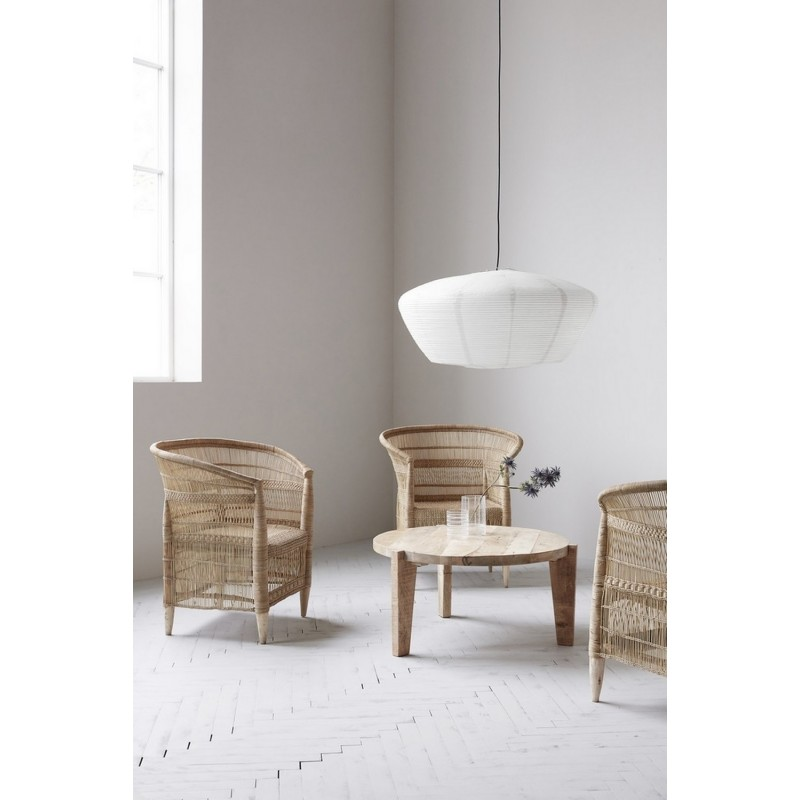 Grand abat-jour suspension papier de riz  Bidar