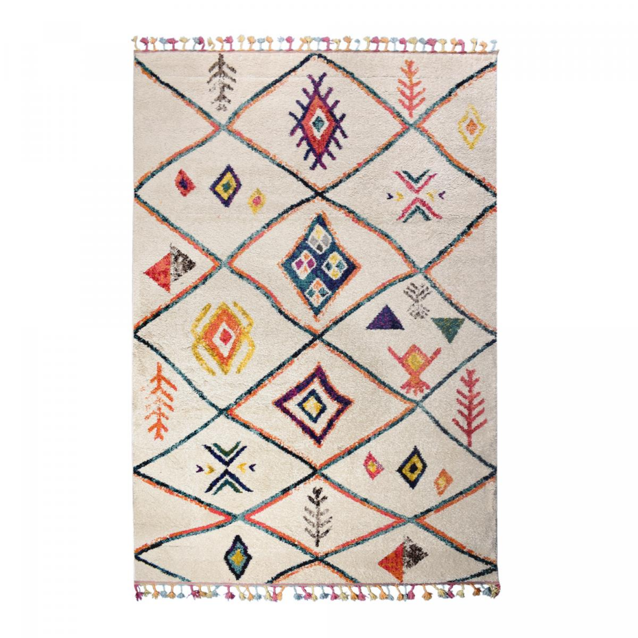 Tapis berbère tissé motifs tribaux LYN5 OURIKA C