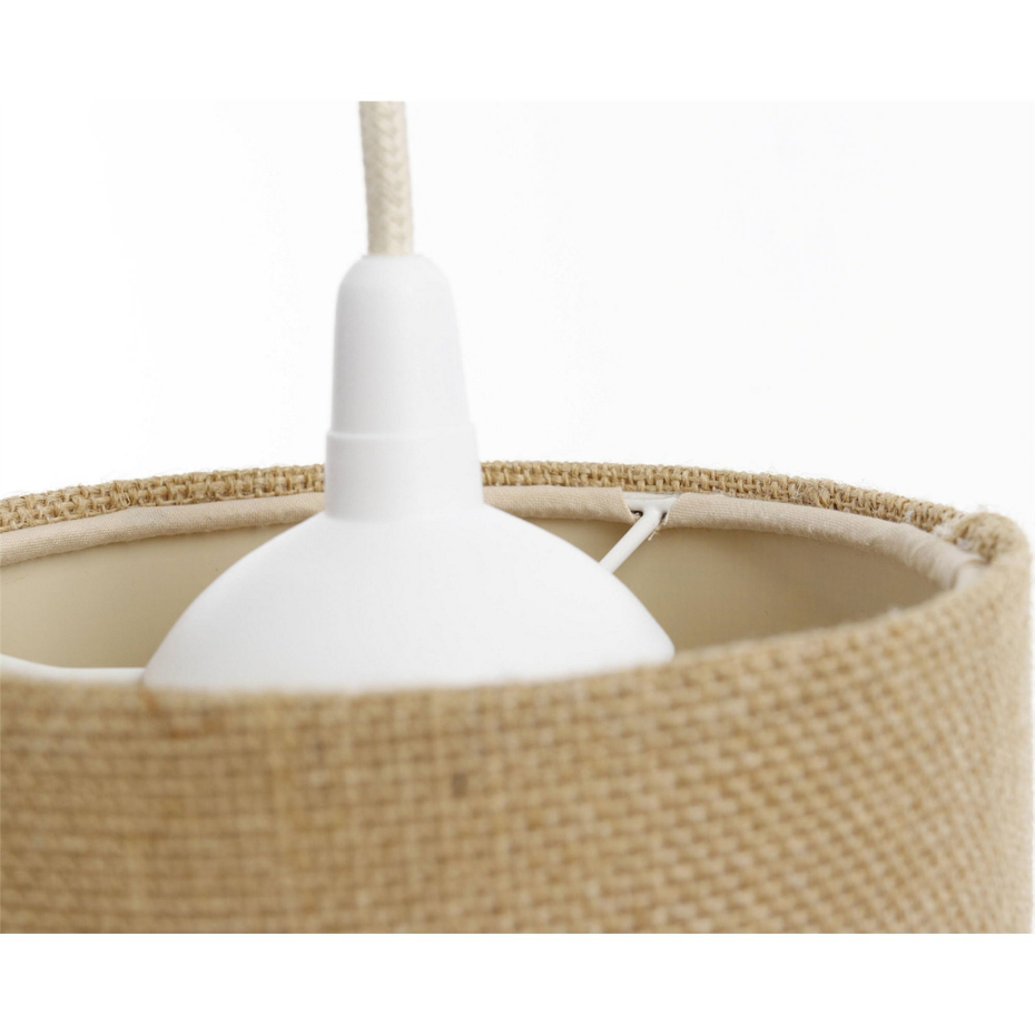Suspension en lin rond Boho Elegant