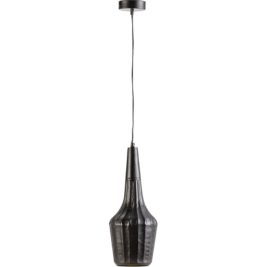 Suspension ronde en fer style industriel