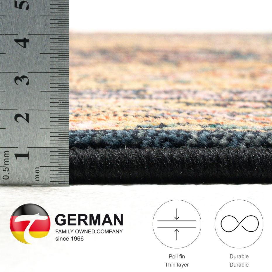 Tapis tissé au design oriental dans des couleurs chaudes - Gabiro