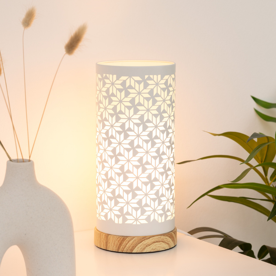 Lampe tactile métal ajouré LAMBY