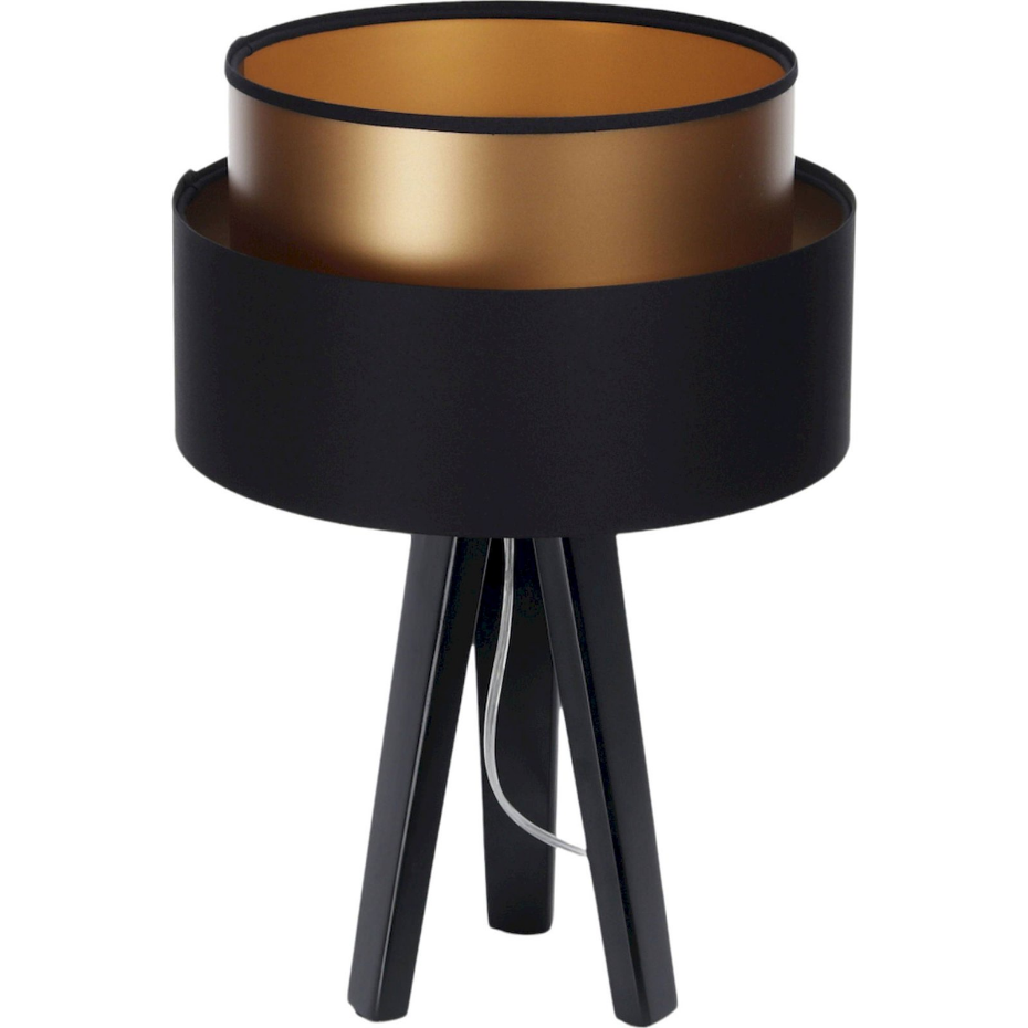 Lampe à poser ronde en PVC effet cuivre intérieur brillant Duo ellegant