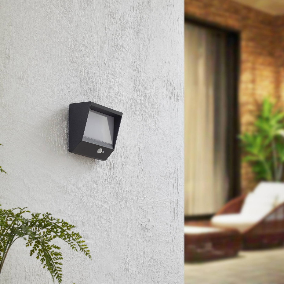 Lampe solaire extérieure en aluminiumLED