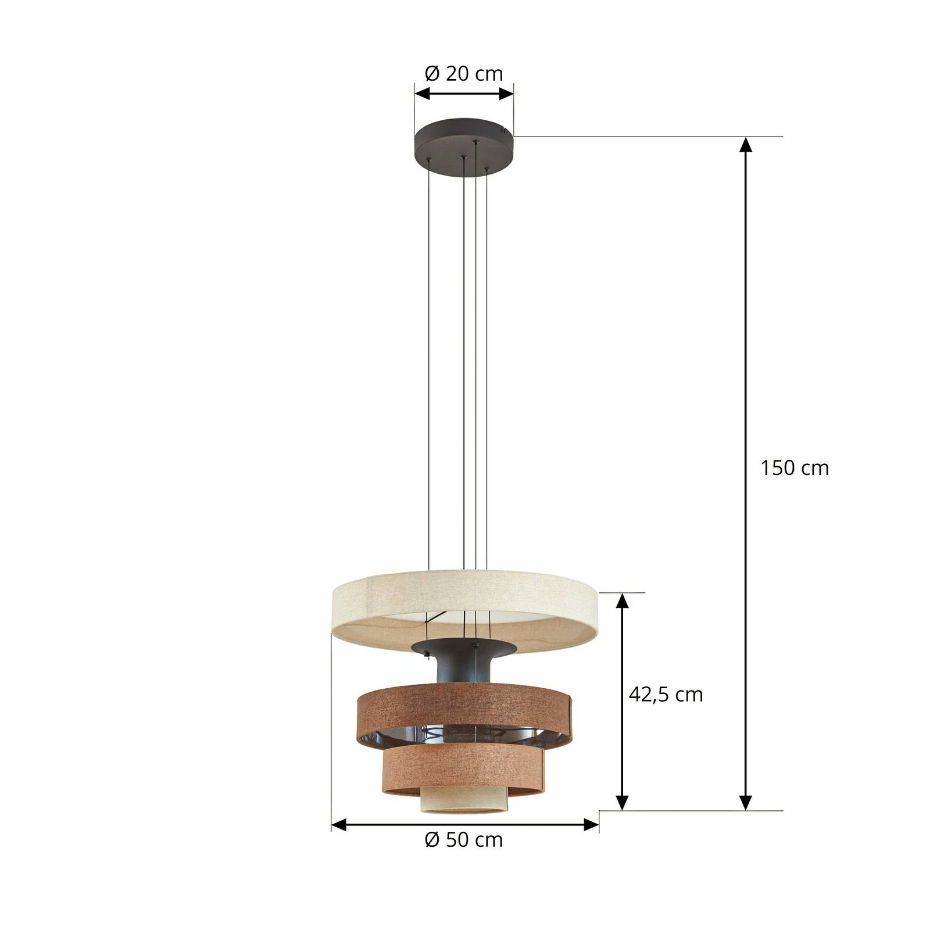 Suspension en textile moderneLED, Peldano