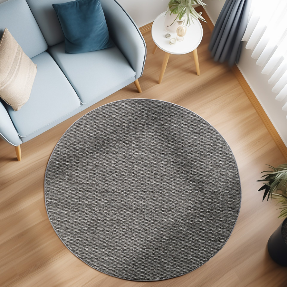 Tapis de salon rond tissé MORELIA