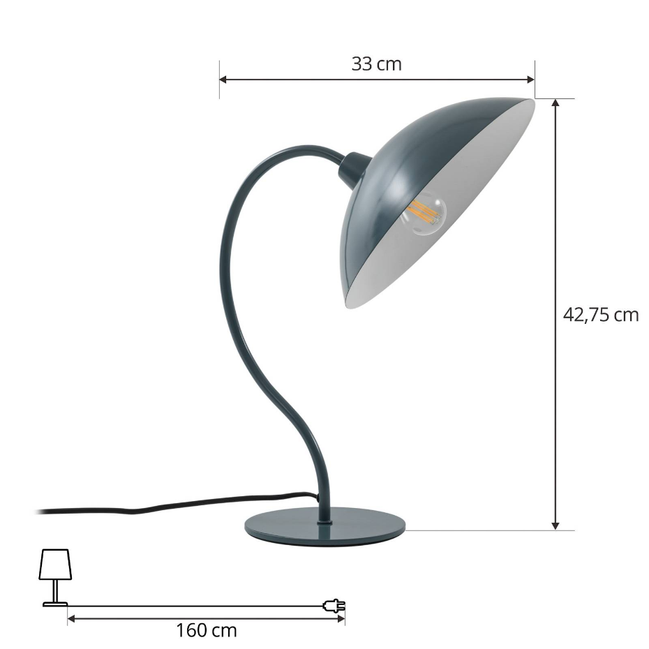 Lampe à poser en métal moderne, Arvadon