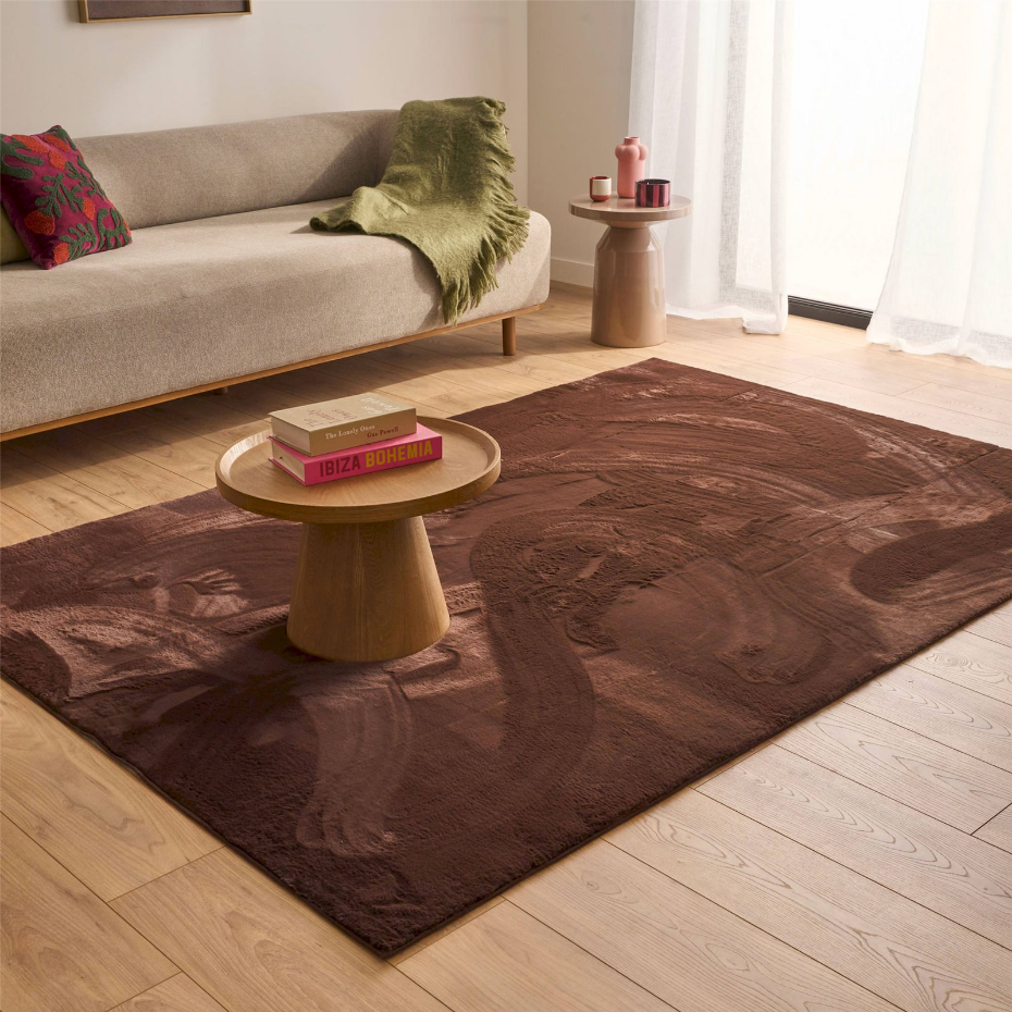 Tapis rectangulaire en polyester NUBE