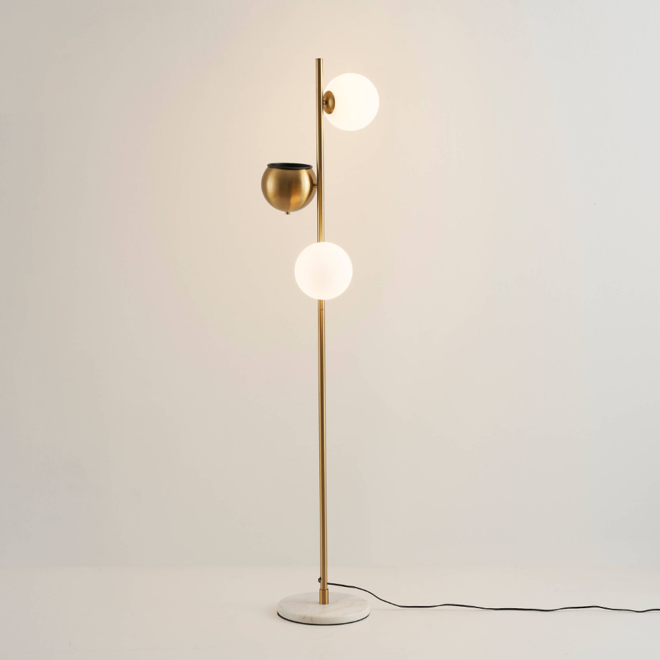 Lampadaire à support pour plante - ORTENSIA