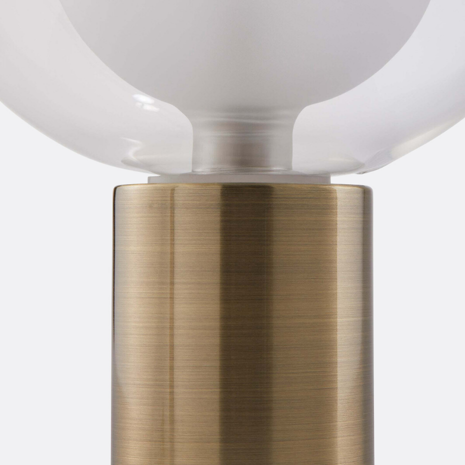 Lampe métal fer laitonné et verre, Arvin