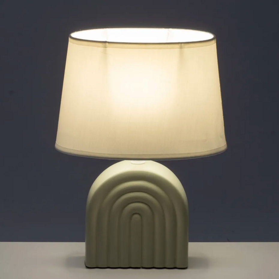 Lampe à poser céramique beige 23x13x31cm